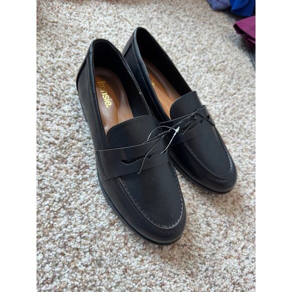 KENSIE size 8.5 Black Penny loafers, Synthetic Leather, Flats; NEW Shoes w/ Box - Picture 2 of 7